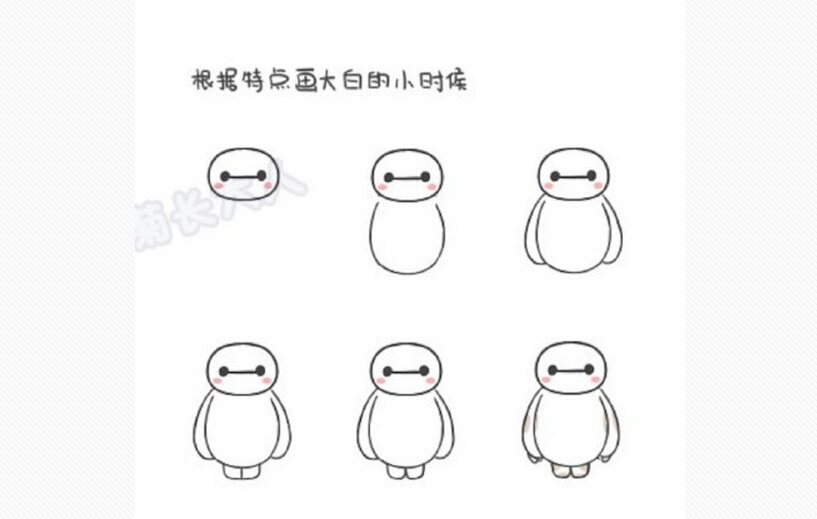 【转载】基质的菊长大人教你画大白(●—●)~~~~~~~~~q版激萌,简单到